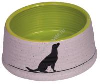 NOBBY LUNA 0,46 л 15,5 см х 6,5 см миска салатово-белая с рисунком керамика 