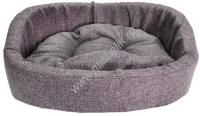 HOMEPET Микровелюр Leather №1 43 см х 38 см х 15 см диванчик темно-серый для домашних животных