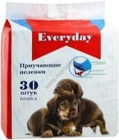 EVERYDAY 30 шт 60х60 см пеленки для животных впитывающие гелевые 