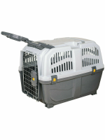 Переноска Skudo, M: 59 x 65 x 79 см, серо-коричневый/песчаный