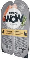 ALPHAPET WOW SUPERPREMIUM 80 гр ламистер влажный корм для взрослых кошек цыпленок