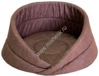 HOMEPET Микровелюр Релакс Leather №2 55 см х 55 см х 27 см лежак мокка для домашних животных