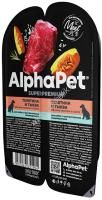 ALPHAPET SUPERPREMIUM 100 гр ламистер влажный корм для собак с чувствительным пищеварением телятина и тыква