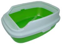 HOMECAT DELUXE 53х39х23 см туалет для кошек с бортиком зеленый перламутр