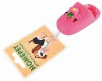 HOMEPET 12 см х 5,5 см х h 5 см игрушка для собак тапок красный с пищалкой винил