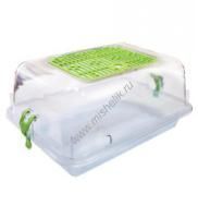 ZOOexpress 42х30,5х22,5 см террариум большой прозрачный с пластмассовой дверкой 