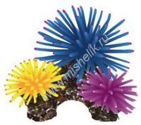 FAUNA INT 10 см х 6 см х 8 см декорация кораллы синий желтый фиолетовый силикон 