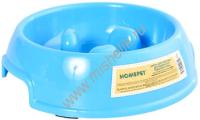HOMEPET 0,7 л 22 см х 22 см х 6 см миска для животных для медленного поедания корма голубая