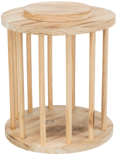 Кормушка для сена напольная, обожённое дерево, ф 15 ×19 см