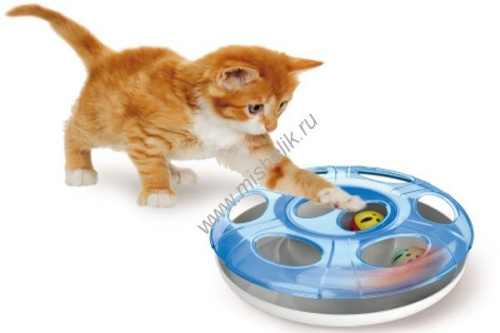 GEORPLAST UFO 25 см игрушка для кошек с шариком пластик 1х10