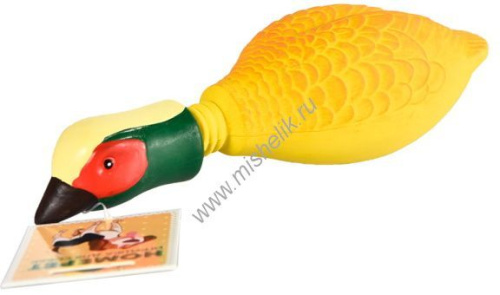 HOMEPET 30 см игрушка для собак утка с пищалкой латекс