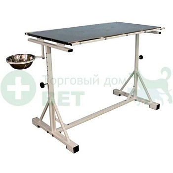 ТД ВЕТ Стол ветеринарный СВУ-35.02 1300х700х700-1030h мм, нерж/краска (каркас белый)
