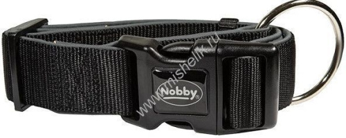 NOBBY CLASSIC PRENO EXTRA длина 32-45 см ширина 38-40 мм ошейник для собак нейлон черный 