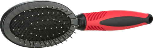 Щетка двусторонняя, пластик/нейлоновая и металлическая щетина, 5 x 12 см