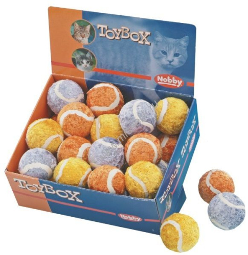 NOBBY 4 см 32 шт дисплей мяч для кошек теннисный 1х32