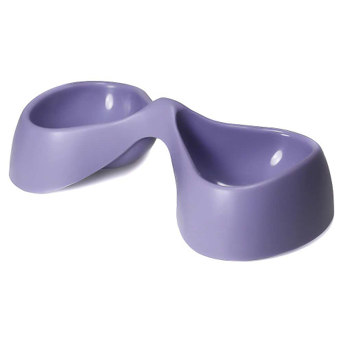 United Pets миска двойная Bicio, 2х230 мл, сиреневая (лиловая)