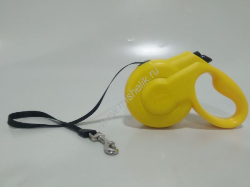 FIDA STYLEASH 3 м до 12 кг стильная рулетка для собак мелких пород с выдвижной лентой желтая