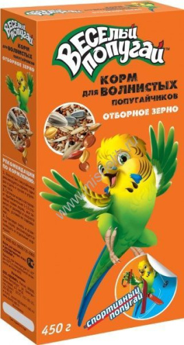 ЗООМИР Веселый попугай 450 г корм для волнистых попугаев отборное зерно 