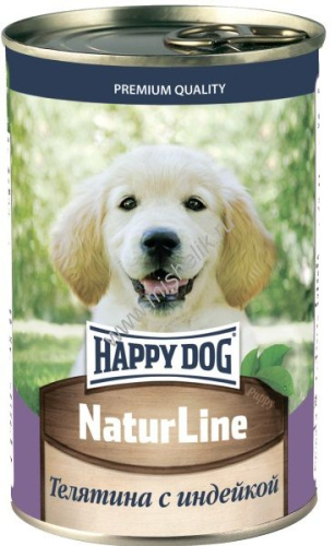 HAPPY DOG Natur Line 410 г консервы для щенков телятина с индейкой  