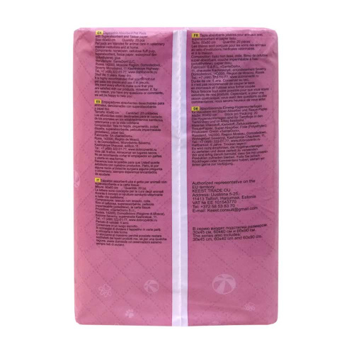 Доброзверики подстилки впитывающие для животных с бумагой тиссью и суперабсорбентом 60х60 см, 20 шт