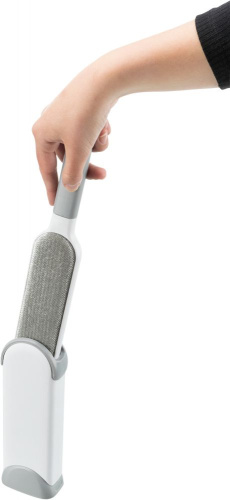 Щетка "Анти-пух" на подставке, 33 см, белый/серый