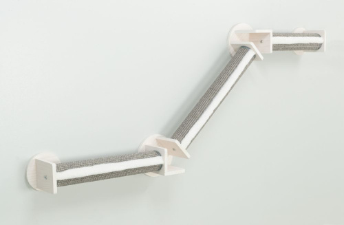 Настенная когтеточка, элемент 2, "альпинистская дорожка", 195 х 78 см, белый / серый