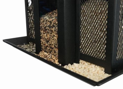 Кормушка уличная Villa, металл, 2 л/26 x 19 x 19 см, чёрный