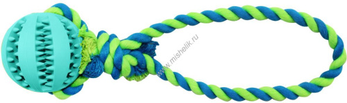 HOMEPET DENTAL Ф 5 см х 30 см игрушка для собак мяч на канате