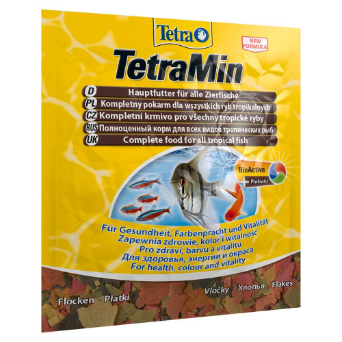 TetraMin корм для всех видов рыб в виде хлопьев 12 г (sachet)