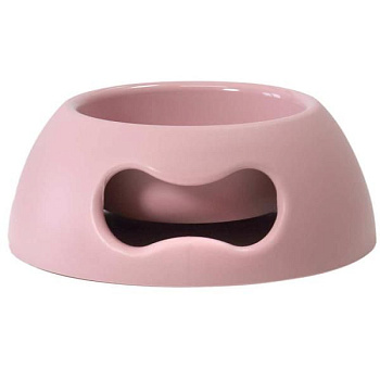 Миска United Pets "Pappy-small" GI0101RO20, для собак, пластик, круглая, розовая, 350мл