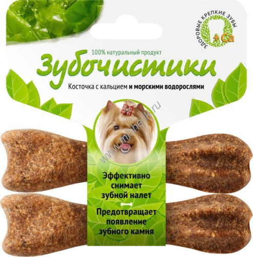 ЗУБОЧИСТИКИ 36 г косточка жевательная для собак мелких пород до 10 кг морские водоросли 