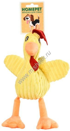 HOMEPET 20 см х 33 см игрушка для собак петух с пищалкой и шуршащим эффектом плюш