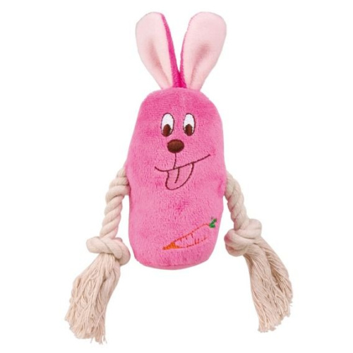 Пищащая игрушка с канатом, 13 см, плюш в ассортименте