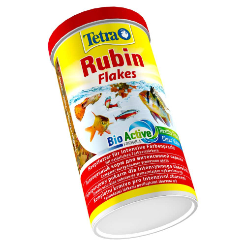 TetraRubin корм в хлопьях для улучшения окраса всех видов рыб 1 л