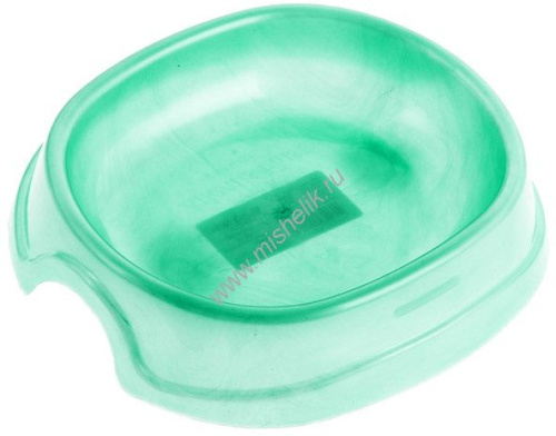 HOMECAT Atlantis 13,5 см х 12,5см х 3 см миска 200 мл  светло-зеленый перламутр