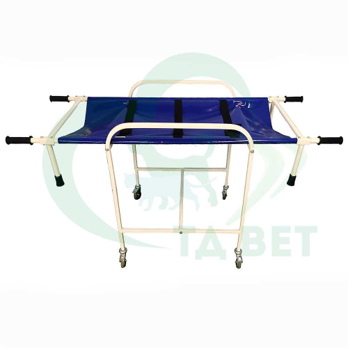 ТД ВЕТ Тележка ветеринарная СВУ-28 с носилками 1700x680x900h мм (каркас белый)