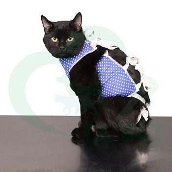 ТД ВЕТ Попона послеоперационная №0 для кошек (малая), фланель