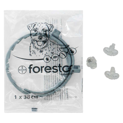 Bayer Форесто ошейник от клещей и блох для собак  менее 8 кг, 38 см