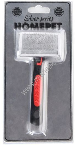 HOMEPET SILVER SERIES 14 см х 6,3 см размер S пуходерка металлическая