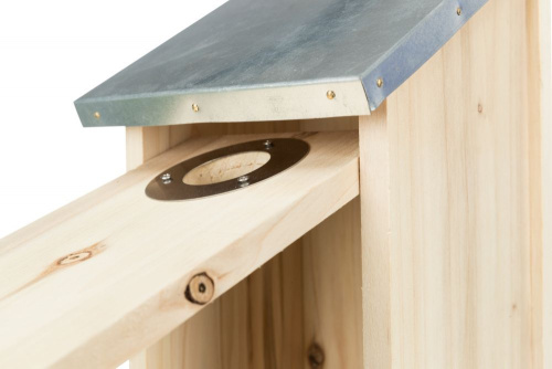 Скворечник с оцинкованной крышей для скворцов, 18 х 31 х 16 см/ф 4.5 см