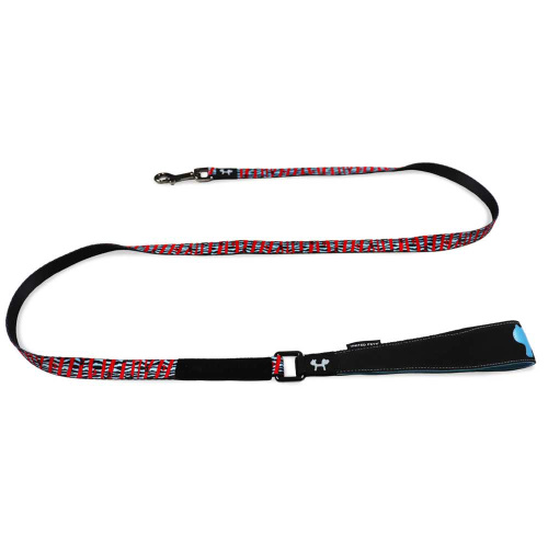 Поводок United Pets для собак Complete me 140 см, 16 мм, красная зебра