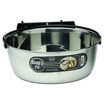 Миска MidWest для собак, для клеток и вольеров 1,85 л нержавеющая сталь