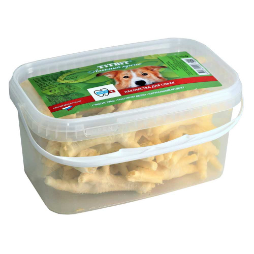 Лакомство TiTBiT Лапки куриные для собак - банка пласт. 3.3 л 400 г