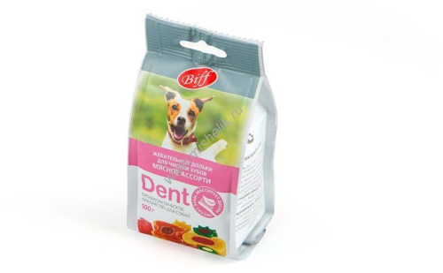 TITBIT DENT 100 г жевательные дольки мясное ассорти для собак 100 г 