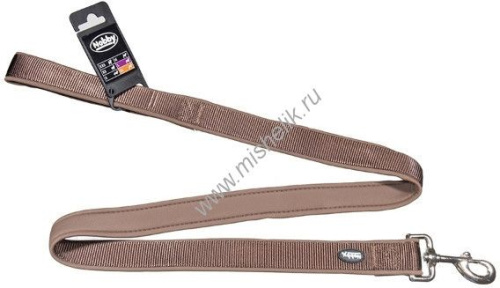 NOBBY CLASSIC PRENO длина 120 см ширина 25-35 мм поводок для собак нейлон коричневый 1х42