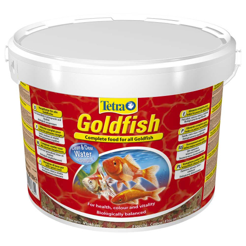 TetraGoldfish корм в хлопьях для всех видов золотых рыбок 10 л (ведро)