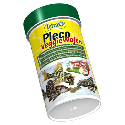 TetraPleco Veggie Wafers корм-пластинки с добавлением цуккини для донных рыб 100 мл