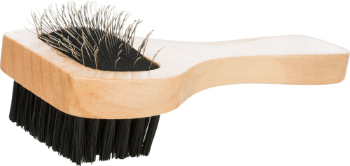 Щётка-пуходерка мягкая двухсторонняя, 13 х 6 см, дерево