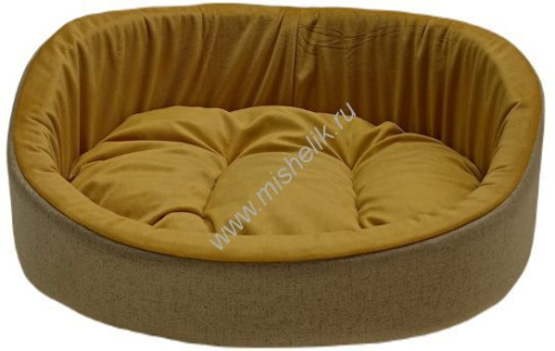 HOMEPET Montana №1 43 см х 38 см х 15 см диванчик горчичный для домашних животных