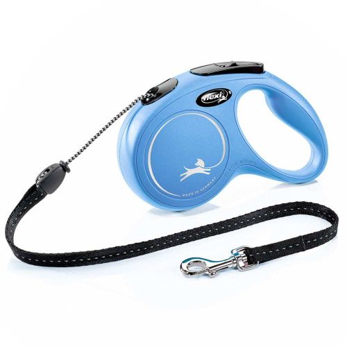 flexi рулетка New Classic М (до 20 кг) 5 м трос синяя